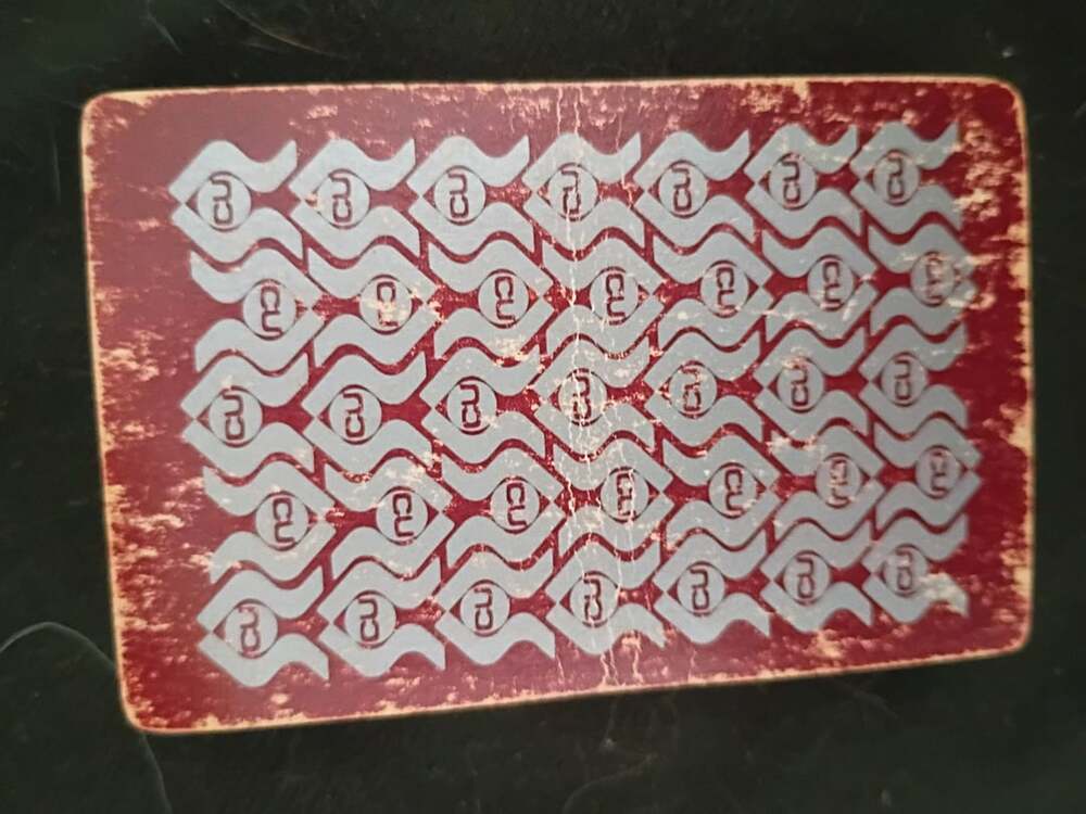 Vintage Plastic Coated Playing Cards Red CU Back Jokers Included